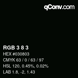 Farbcode: RGB 3 8 3 | qconv.com