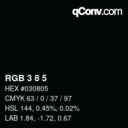Farbcode: RGB 3 8 5 | qconv.com