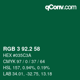 カラーコード: RGB 3 92.2 58 | qconv.com