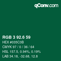 カラーコード: RGB 3 92.6 59 | qconv.com