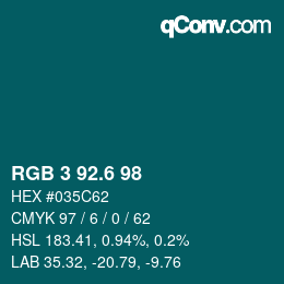 カラーコード: RGB 3 92.6 98 | qconv.com