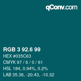 カラーコード: RGB 3 92.6 99 | qconv.com