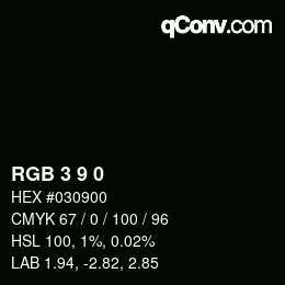 Farbcode: RGB 3 9 0 | qconv.com