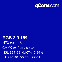 Color code: RGB 3 9 169 | qconv.com