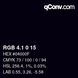 Color code: RGB 4.1 0 15 | qconv.com