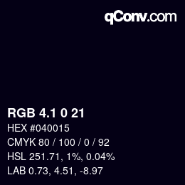 Color code: RGB 4.1 0 21 | qconv.com
