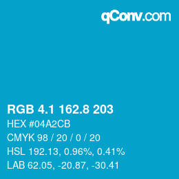 Color code: RGB 4.1 162.8 203 | qconv.com