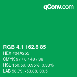 カラーコード: RGB 4.1 162.8 85 | qconv.com