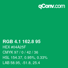 カラーコード: RGB 4.1 162.8 95 | qconv.com