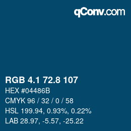 Color code: RGB 4.1 72.8 107 | qconv.com