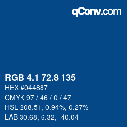 Color code: RGB 4.1 72.8 135 | qconv.com
