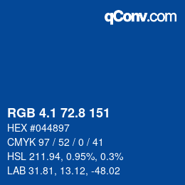 Color code: RGB 4.1 72.8 151 | qconv.com