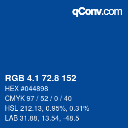 Color code: RGB 4.1 72.8 152 | qconv.com