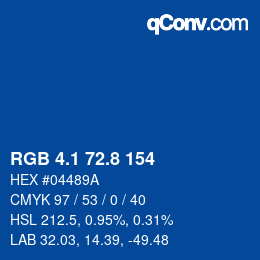 Código de color: RGB 4.1 72.8 154 | qconv.com
