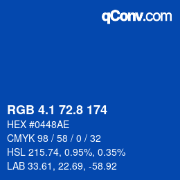 Color code: RGB 4.1 72.8 174 | qconv.com