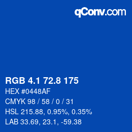 Color code: RGB 4.1 72.8 175 | qconv.com