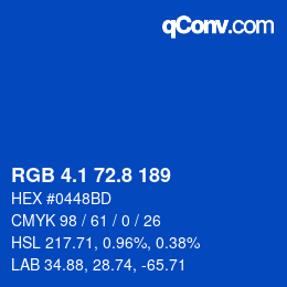 Color code: RGB 4.1 72.8 189 | qconv.com