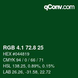 Color code: RGB 4.1 72.8 25 | qconv.com