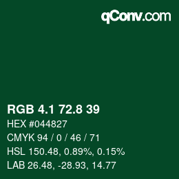 Color code: RGB 4.1 72.8 39 | qconv.com