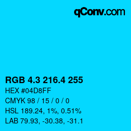 カラーコード: RGB 4.3 216.4 255 | qconv.com