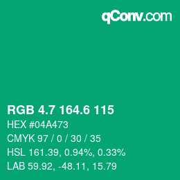カラーコード: RGB 4.7 164.6 115 | qconv.com