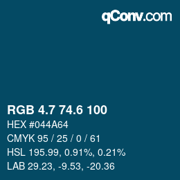 カラーコード: RGB 4.7 74.6 100 | qconv.com