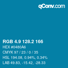 Color code: RGB 4.9 128.2 166 | qconv.com