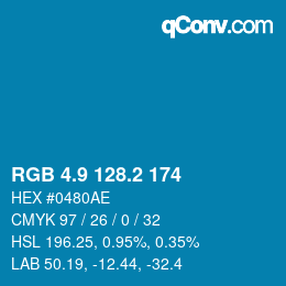 Color code: RGB 4.9 128.2 174 | qconv.com