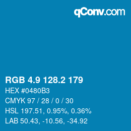Color code: RGB 4.9 128.2 179 | qconv.com