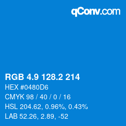 Color code: RGB 4.9 128.2 214 | qconv.com
