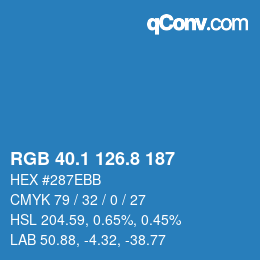 Color code: RGB 40.1 126.8 187 | qconv.com