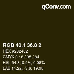 Color code: RGB 40.1 36.8 2 | qconv.com