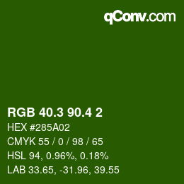 カラーコード: RGB 40.3 90.4 2 | qconv.com