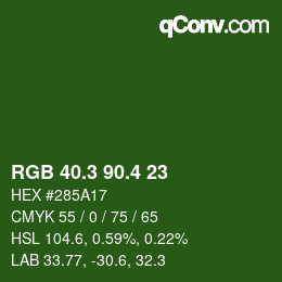 カラーコード: RGB 40.3 90.4 23 | qconv.com