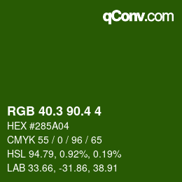 カラーコード: RGB 40.3 90.4 4 | qconv.com