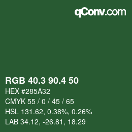 カラーコード: RGB 40.3 90.4 50 | qconv.com