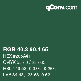 カラーコード: RGB 40.3 90.4 65 | qconv.com