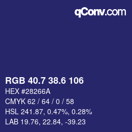 カラーコード: RGB 40.7 38.6 106 | qconv.com