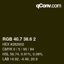 カラーコード: RGB 40.7 38.6 2 | qconv.com