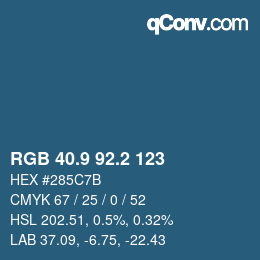 Color code: RGB 40.9 92.2 123 | qconv.com