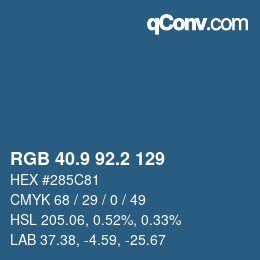 Color code: RGB 40.9 92.2 129 | qconv.com