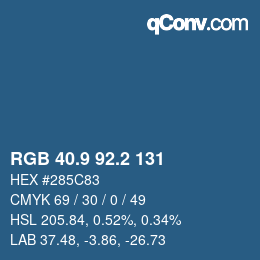 Color code: RGB 40.9 92.2 131 | qconv.com