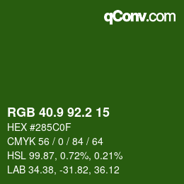 カラーコード: RGB 40.9 92.2 15 | qconv.com