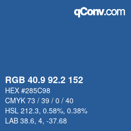 Color code: RGB 40.9 92.2 152 | qconv.com