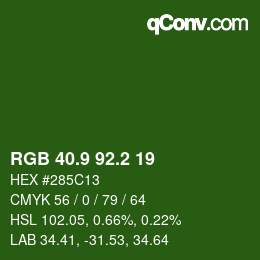 カラーコード: RGB 40.9 92.2 19 | qconv.com