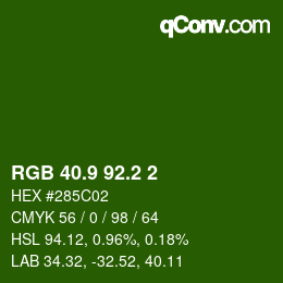 カラーコード: RGB 40.9 92.2 2 | qconv.com