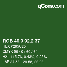 カラーコード: RGB 40.9 92.2 37 | qconv.com