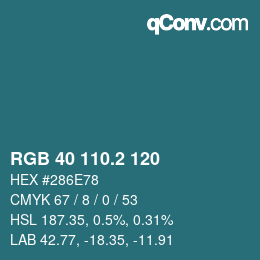 カラーコード: RGB 40 110.2 120 | qconv.com
