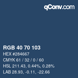 Color code: RGB 40 70 103 | qconv.com
