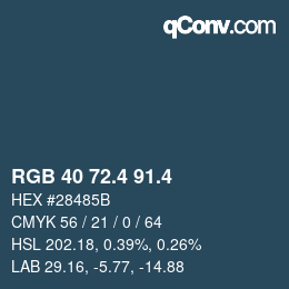 カラーコード: RGB 40 72.4 91.4 | qconv.com